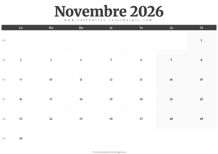 calendrier-novembre-2026-paysage-avec-numeros-de-semaines