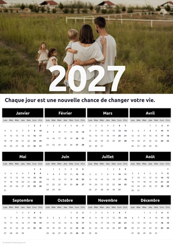 Aperçu calendrier personnalisé