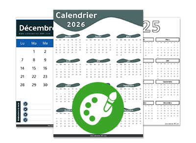 exemples de calendriers avec différents designs