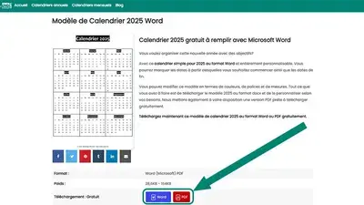 Comment télécharger et imprimer modèle de calendrier 2026