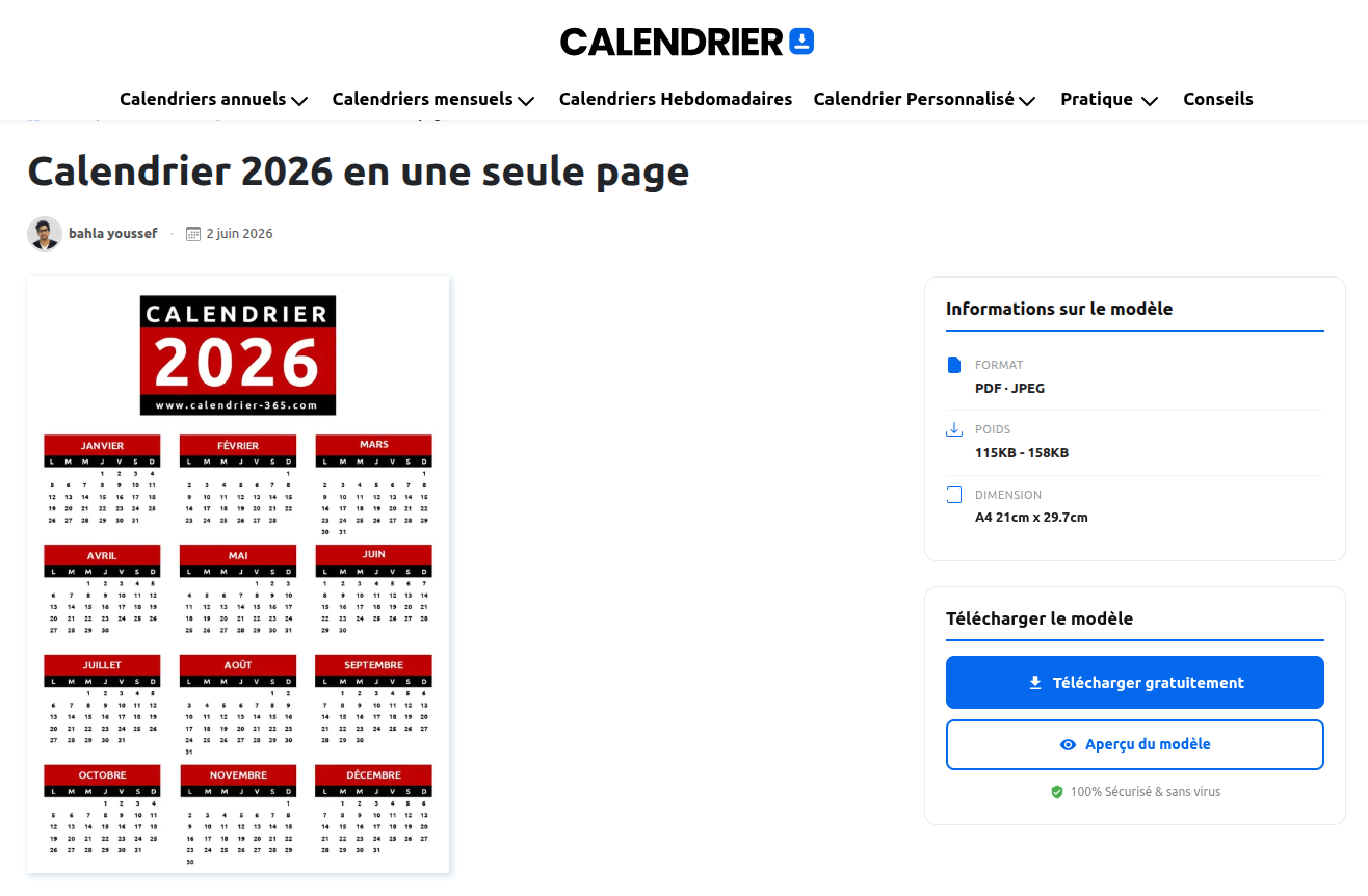 comment telecharger nos calendriers