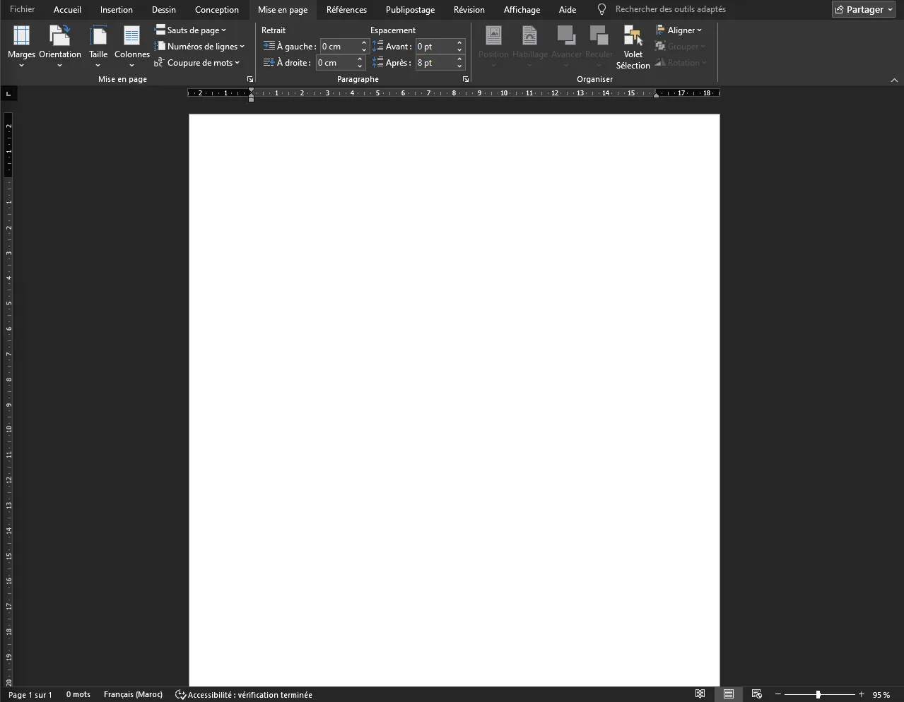 Régler les marges et l’orientation dans l’onglet Mise en page de Word